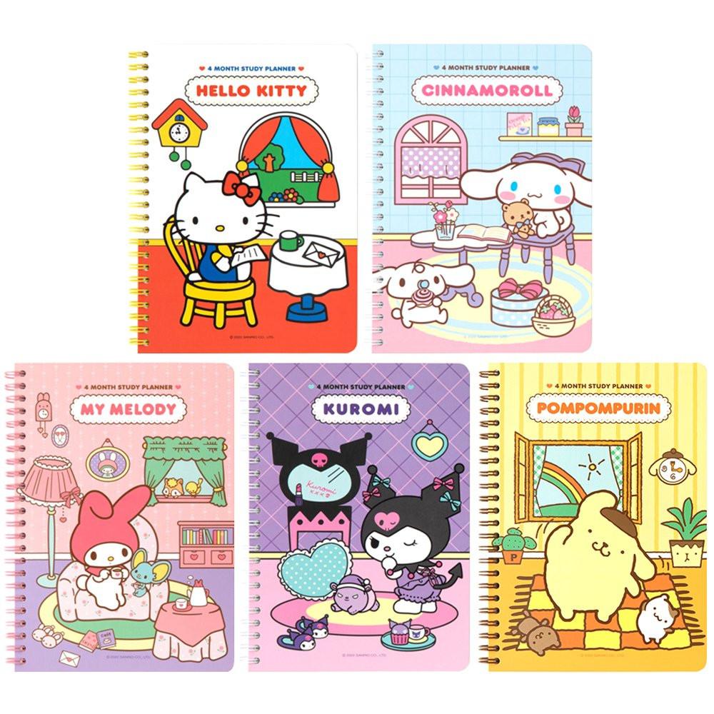 Sanrio Characters 4-Month Study Planner Set