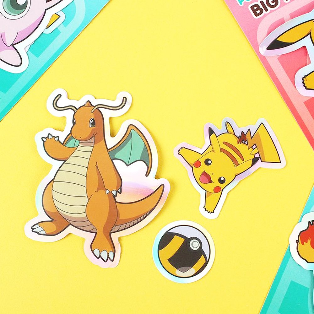 Pokemon Big Point Holographic Deco Sticker Set