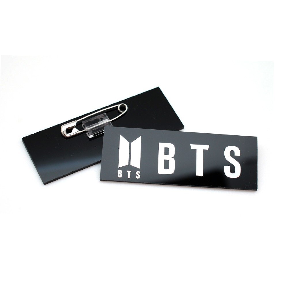 KPOP BTS Name Tag Pin Name Badge 1PC