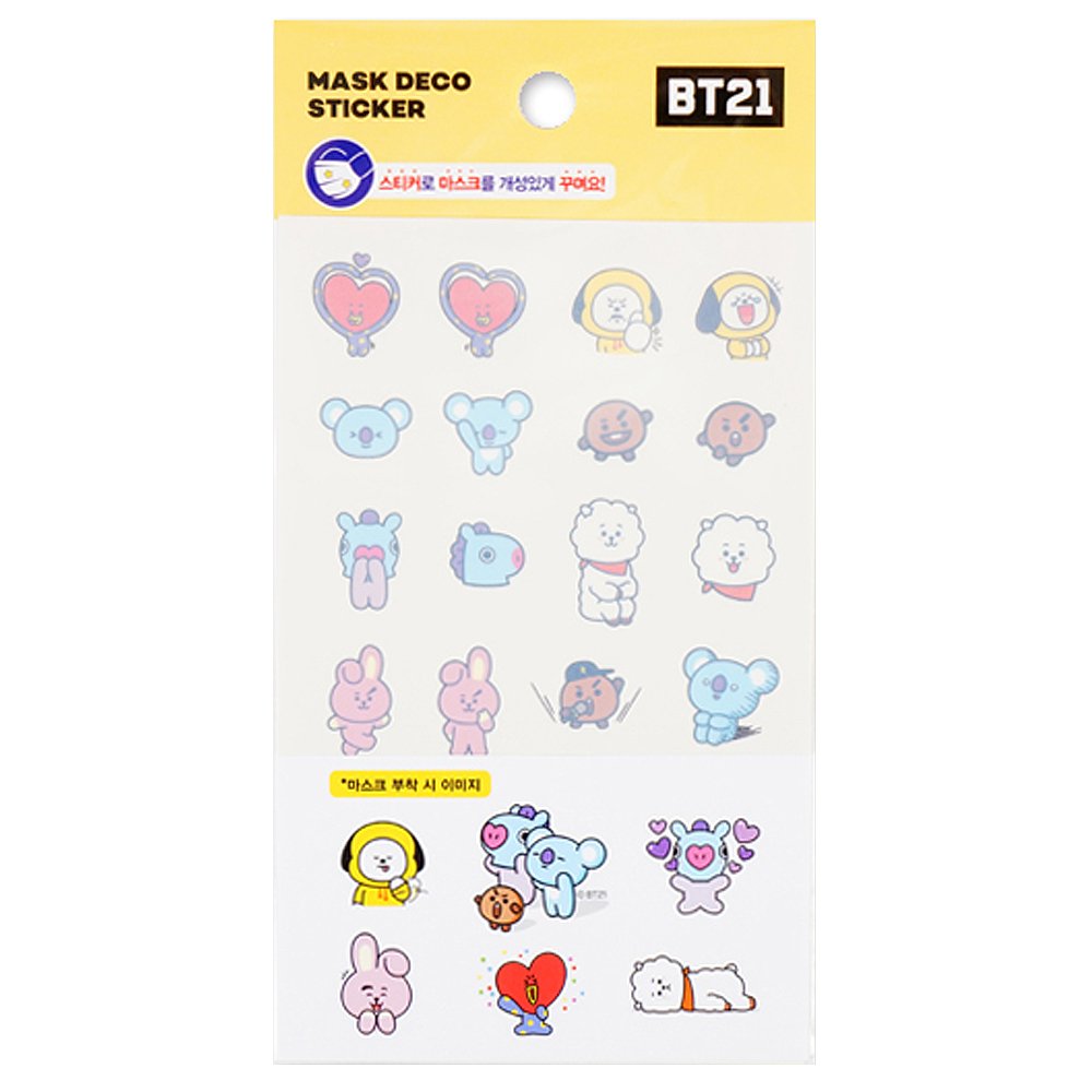 BT21 Mask Deco Sticker