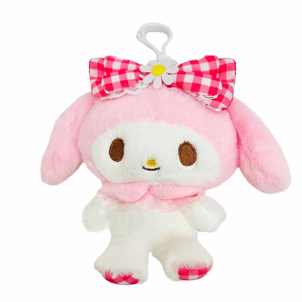 Sanrio My Melody Wing Gingham Clip-On Plush