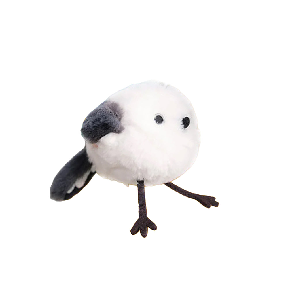 Popgreen Long-tailed Tit Bird Sound Plush Keychain