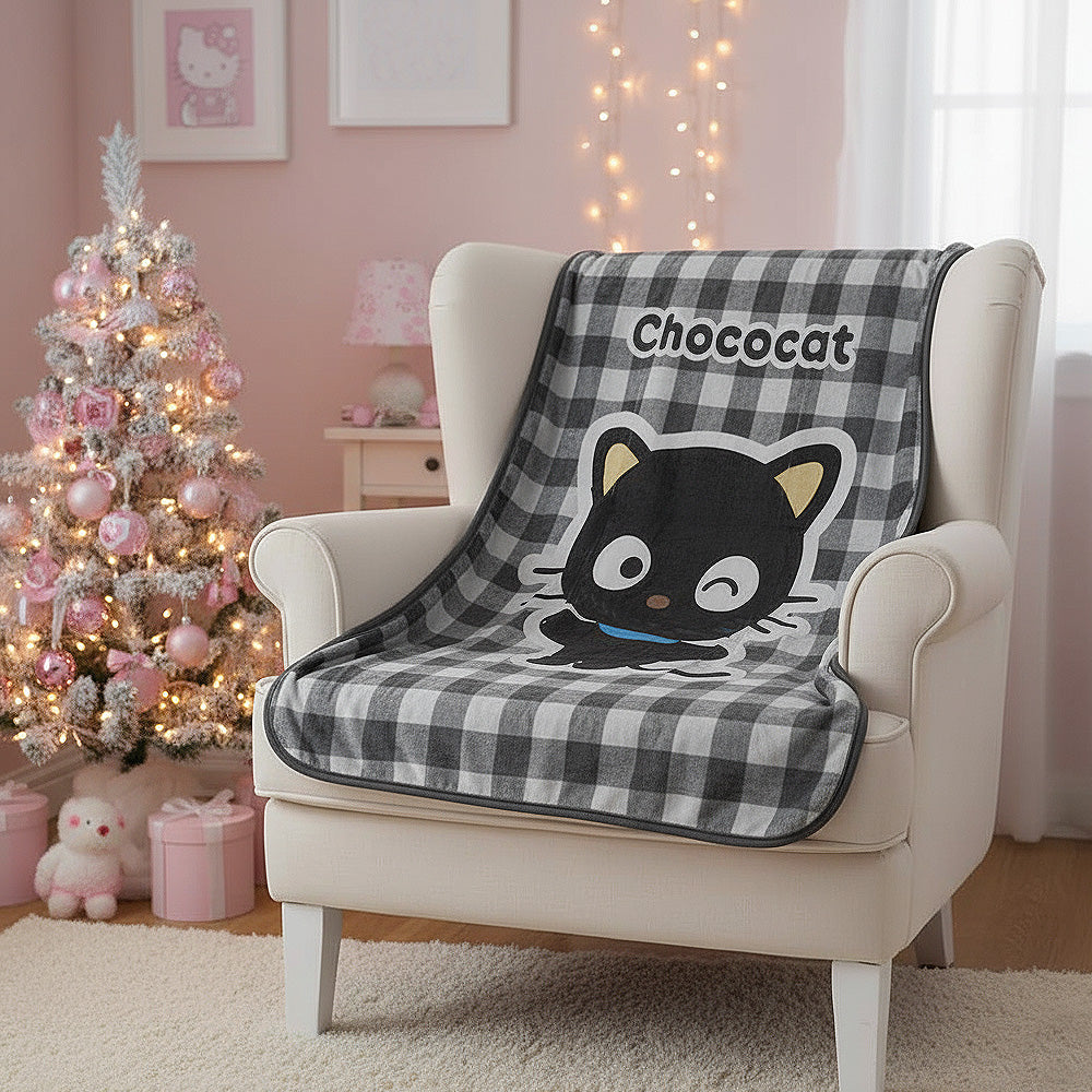 Sanrio Chococat Gingham Blanket