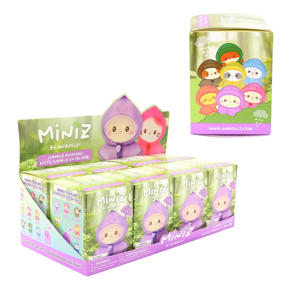 Anirollz Miniz Raincoat Plush Charm Keychain Blind Box – Hello