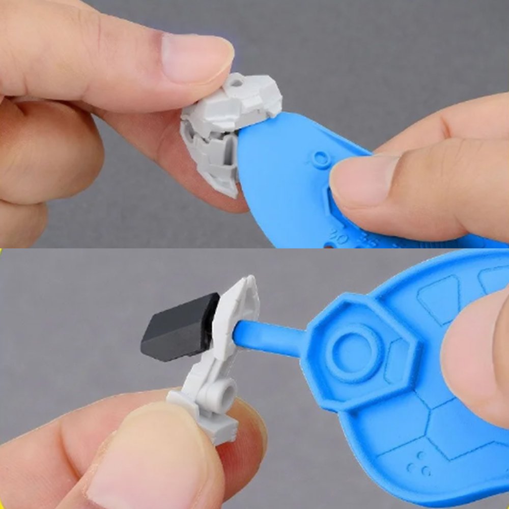 Bandai Spirits Official Parts Separator tool in bright blue plastic resin, this tool allows you to pry apart joined pieces with precision, ensuring your build remains pristine even when you need to make a correction.