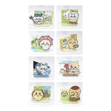 Full collection of Chiikawa Acrylic Stand Blind Bag featuring 8 scenes with Chiikawa, Hachiware, Usagi, Kuri-Manju, Momonga, Shisa, and Rakko