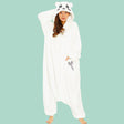 Officially licensed by Chiikawa Kigurumi Onesie Costume, inspired by the adorable characters Chiikawa! Made from high-quality, ultra-soft fleece, this cozy, comfort and cuteness onesie is perfect for lounging at home, conventions, or as a standout costume for any event. With its oversized fit, easy button-up design, and detailed character hood, you’ll feel like you’ve stepped straight into the Chiikawa world!