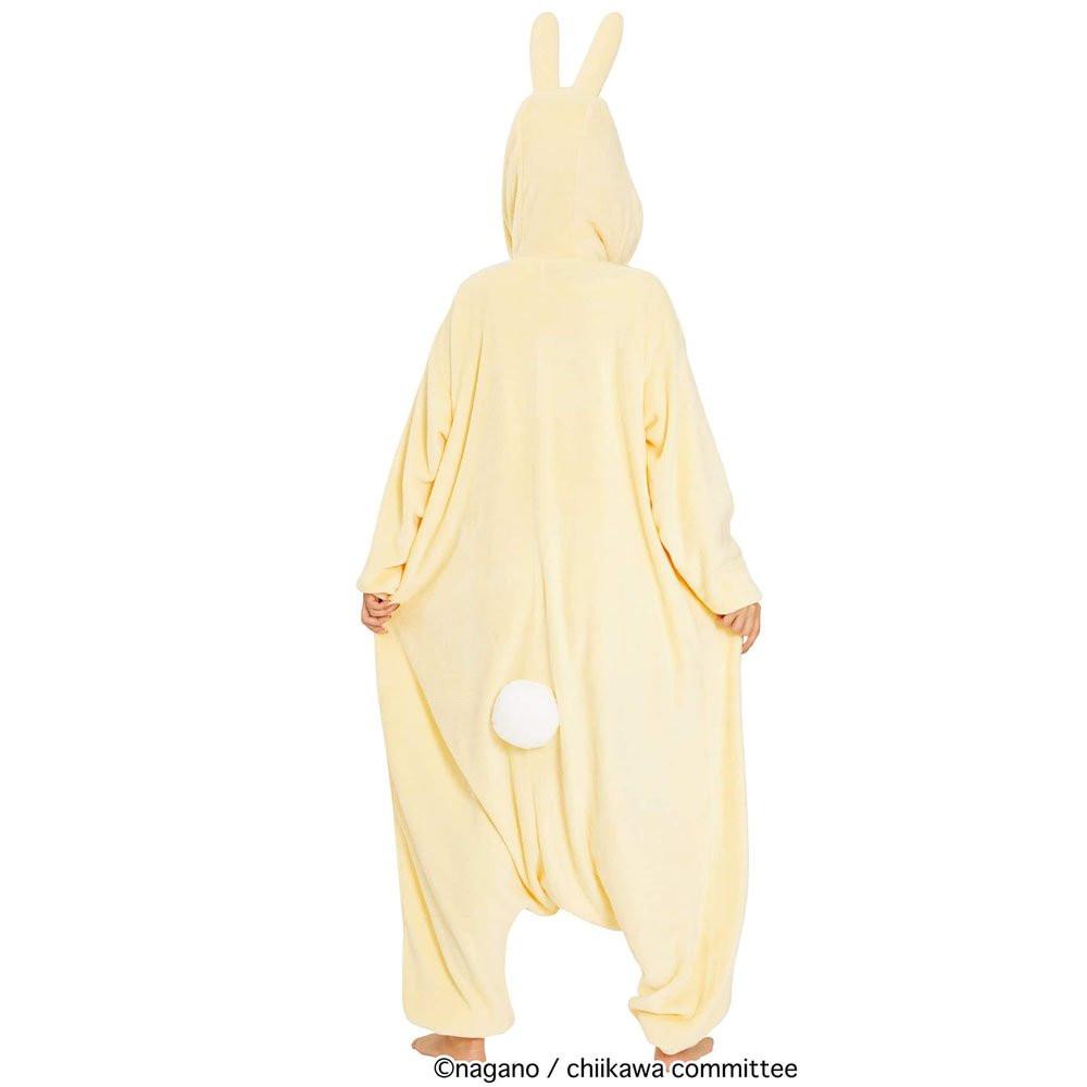 Officially licensed by Chiikawa friend Usagi Kigurumi Onesie Costume, inspired by the adorable characters Usagi ! Made from high-quality, ultra-soft fleece, this cozy, comfort and cuteness onesie is perfect for lounging at home, conventions, or as a standout costume for any event. With its oversized fit, easy button-up design, and detailed character hood, you’ll feel like you’ve stepped straight into the Usagi world!