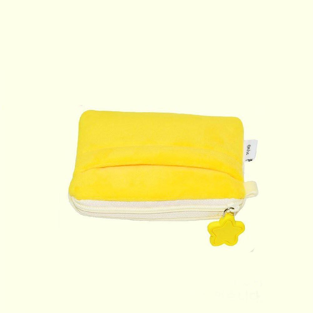 Official Chiikawa Usagi Mini Pouch and Coin Purse featuring Usagi cute face Embroidery in yellow vanilla pouch; an Emotional Support Kawaii Small Bag for Adult Mental Wellness, Workplace Healing, and Desk Organization.
Perfect used as sanitary pouch, makeup/cosmetic pouch, AirPods , or coin .One exterior card for insert ID card or credit card!