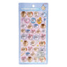 Four colorful officially licensed Chiikawa and Friends Bonbon Drop 3D resin sticker sheets, featuring Chiikawa, Hachiware, Usagi, and other fan-favorite friends in cute poses