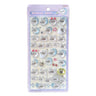 Four colorful officially licensed Chiikawa and Friends Bonbon Drop 3D resin sticker sheets, featuring Chiikawa, Hachiware, Usagi, and other fan-favorite friends in cute poses