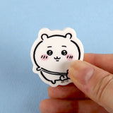 Officially licensed Chiikawa set of three character mini die-cut erasers featuring Chiikawa and Hachiware
