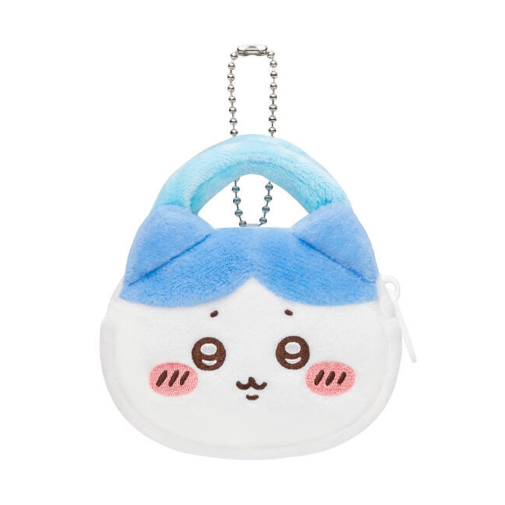 ちい Chiikawa and Friends Hachiware Fluffy Mini Pouch with Handle