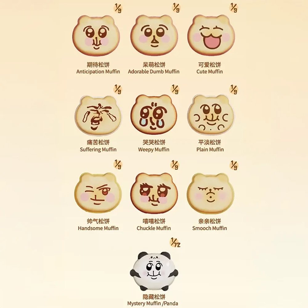 Chimitan Macaron Blind Box Squishy Toys featuring cute bear-shaped macaron squishy toys with funny anime facial expressions, featuring brown buns with colorful filling