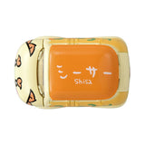 Shisha-shaped container with orange lid and 'Shisa' text on a white background