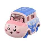 Chiikawa Kani Toy car with a pink and blue design on a white background