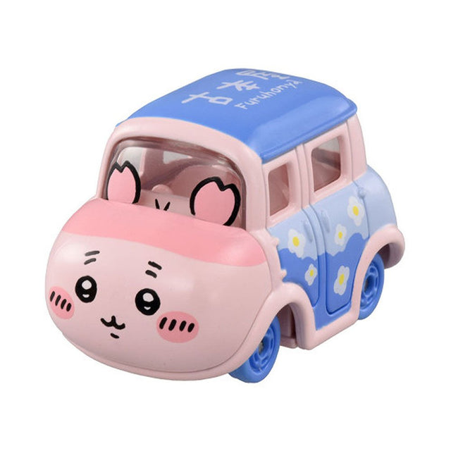 Chiikawa Kani Toy car with a pink and blue design on a white background