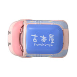 Chiikawa Kani Toy car with a pink and blue design on a white background