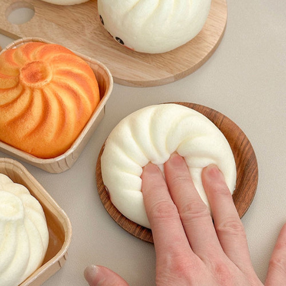 Find the Fried Dumpling Squishy Toy Blind Box featuring cute kawaii dumpling-shaped squishy stress toys
