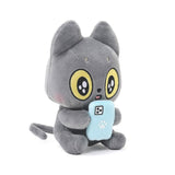 This 6-inch Hakongee cat plush is holding a light blue smartphone with a paw print detail, officially licensed and made by WSL
