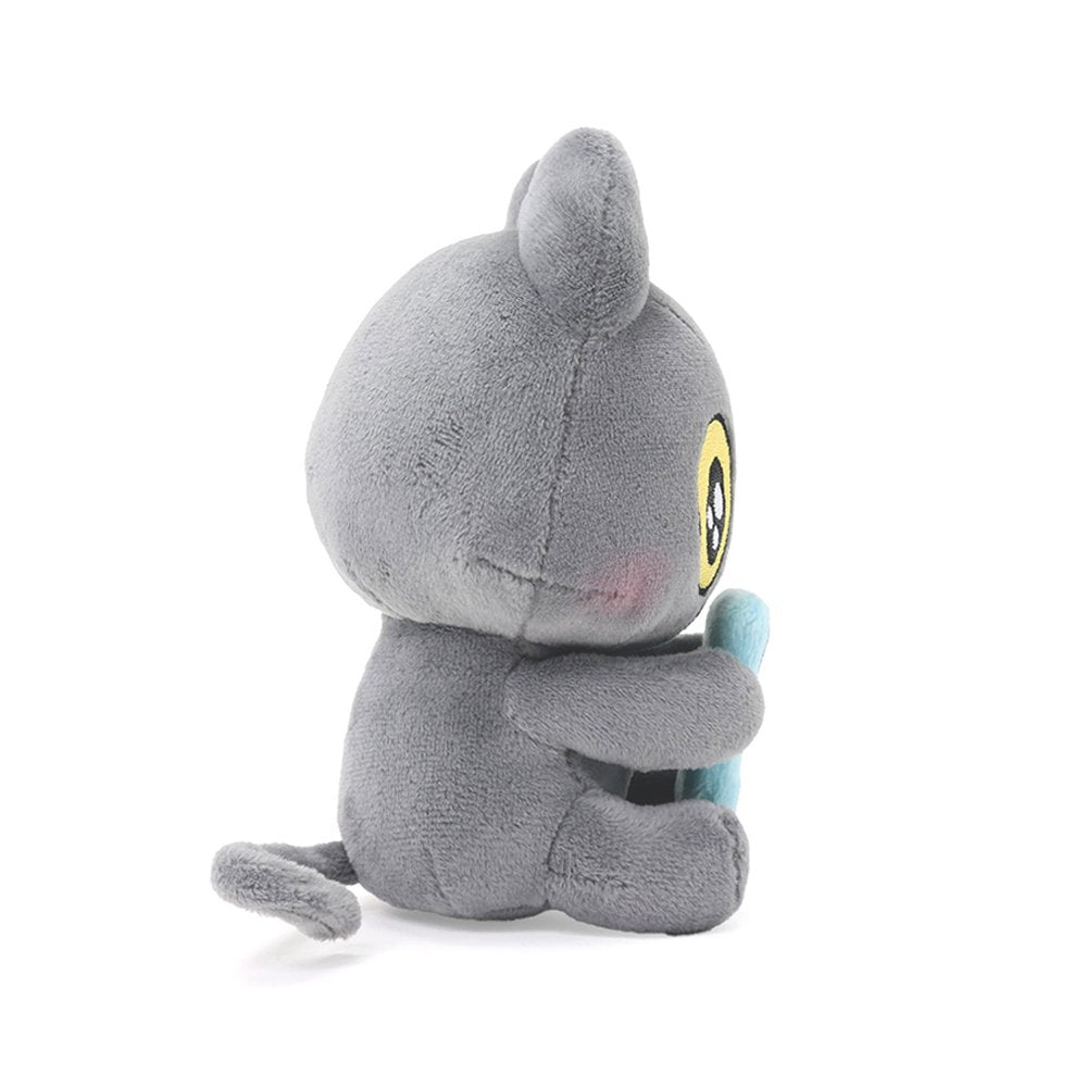 This 6-inch Hakongee cat plush is holding a light blue smartphone with a paw print detail, officially licensed and made by WSL