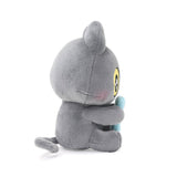 This 6-inch Hakongee cat plush is holding a light blue smartphone with a paw print detail, officially licensed and made by WSL