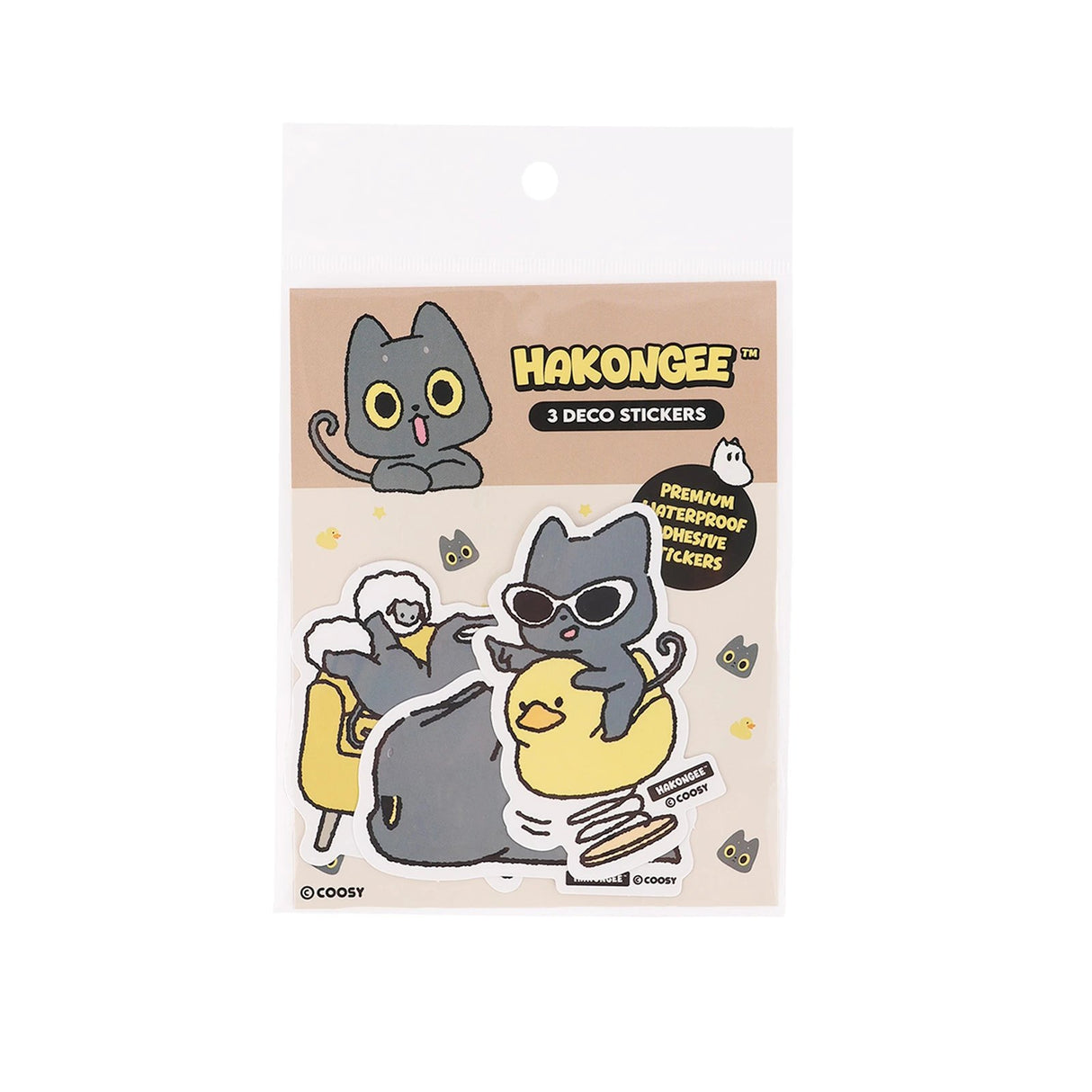 3 pieces of waterproof Hakongee vinyl decor sticker set