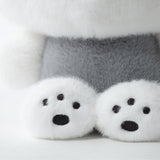 An officially licensed Sanrio Hello Kitty, Dear Daniel, My Melody, Cinnamoroll, Kuromi, Pompompurin, Pochacco, Chococat, and Hangyodon plush dolls each dressed in their iconic outfits in monochrom white and gray color