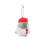 Collectible Penguin Keychain: Collectible Penguin Keychain (Koupen Chan). Cute, soft plush toy with a unique red apple beret design.