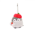 Penguin Plush Keychain: Koupen Chan Penguin Plush Keychain with a red apple beret and holding a tiny red apple. Official licensed charm