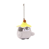 Official Koupen Chan Plush: Official licensed Koupen Chan plush keychain. Adorable penguin toy in a yellow banana costume on a silver ball chain.