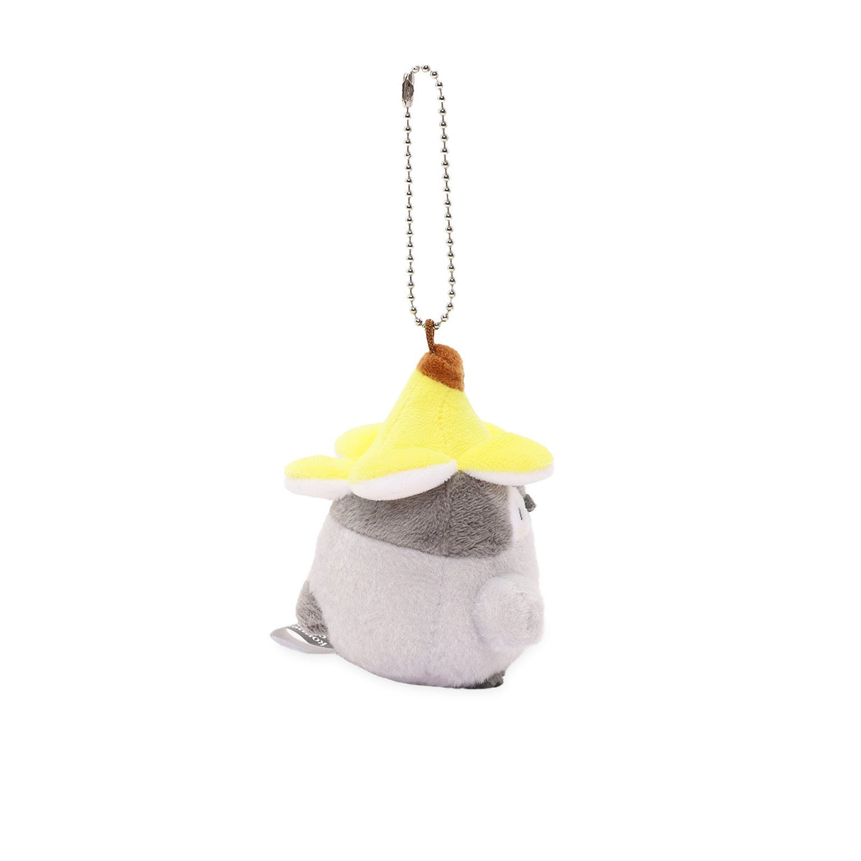 Collectible Penguin Keychain: Collectible Penguin Keychain (Koupen Chan). Cute, soft plush toy with a unique yellow banana hat design.