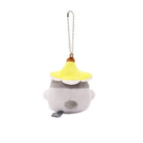 Collectible Penguin Keychain: Collectible Penguin Keychain (Koupen Chan). Cute, soft plush toy with a unique yellow banana hat design.