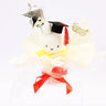 An officially licensed Class of 2026 Miffy graduation gift set featuring yellow, orange, green, and blue color Miffy plush and Boris plush wearing black graduation caps. The characters are arranged like a bouquet with silver star balloons and "Congrats Grad" decorations.