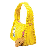 Officially Licensed Yellow Corduroy Miffy Shoulder Bag with strap and top handle.
