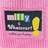 Label with 'miffy & Whatever!' text on a pink background