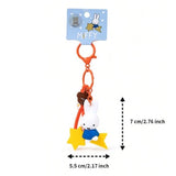 A Miffy dream figure keychain riding on a shooting star.