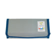 An officially licensed Miffy magnetic pencil case in beige and grey, featuring a colorful embroidered patch of Miffy characters on the front cover.