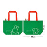Officially licensed Miffy & Snuffy Reusable Shopping Bags Made from durable, wipeable tarpaulin material. Green shopping back with Front Miffy and Back Snuffy's graphic.