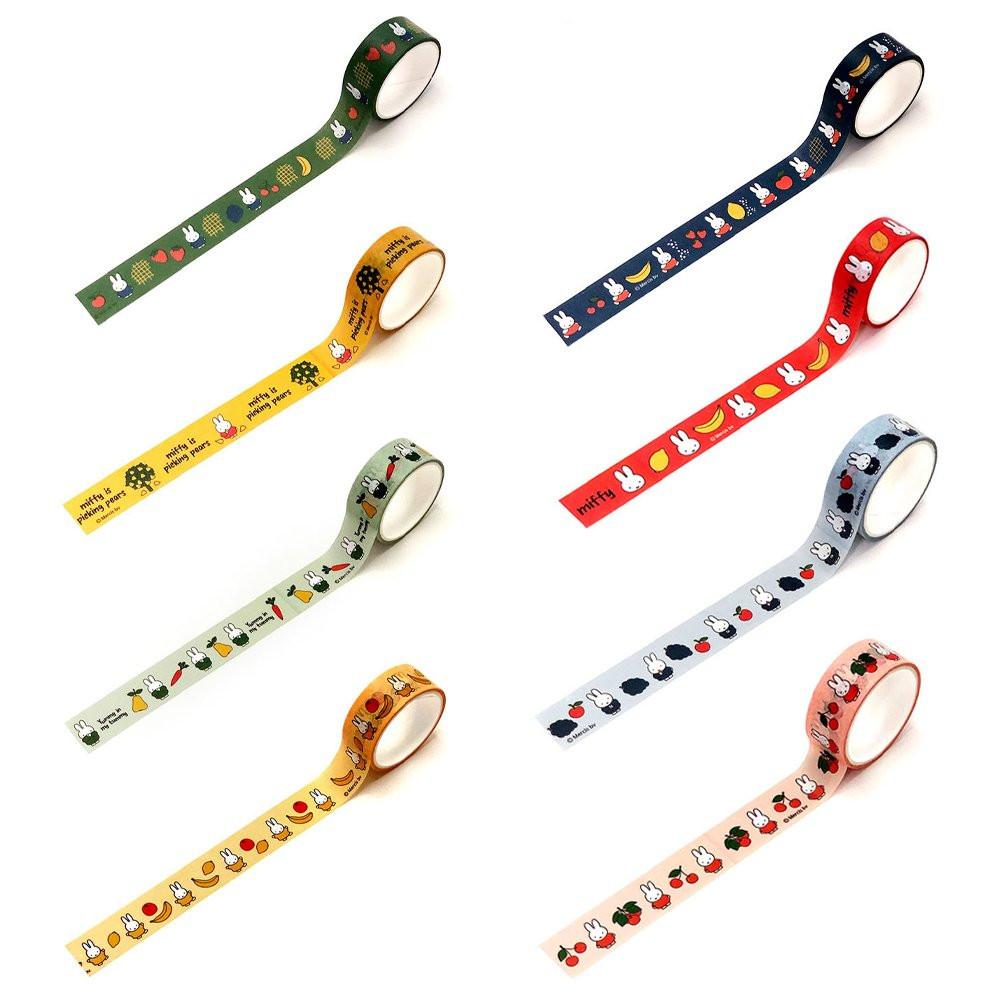Official license Miffy washi tape featuring colorful fruit and miffy graphic . This washi tape is great for decorate diary, journal, notebook, binder, letter, card, planner, or gift wrapping. Perfect for goody bag or birthday favor !