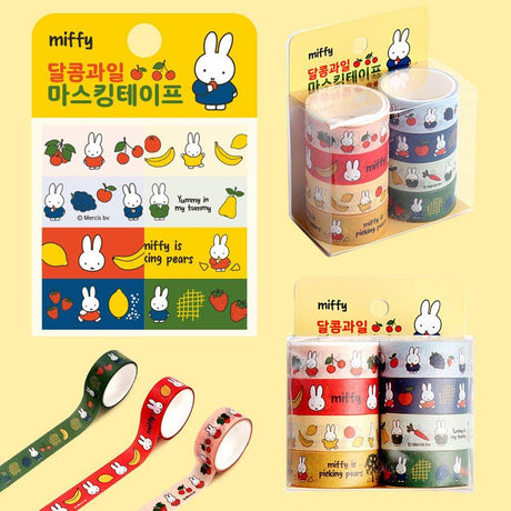Official license Miffy washi tape featuring colorful fruit and miffy graphic . This washi tape is great for decorate diary, journal, notebook, binder, letter, card, planner, or gift wrapping. Perfect for goody bag or birthday favor !