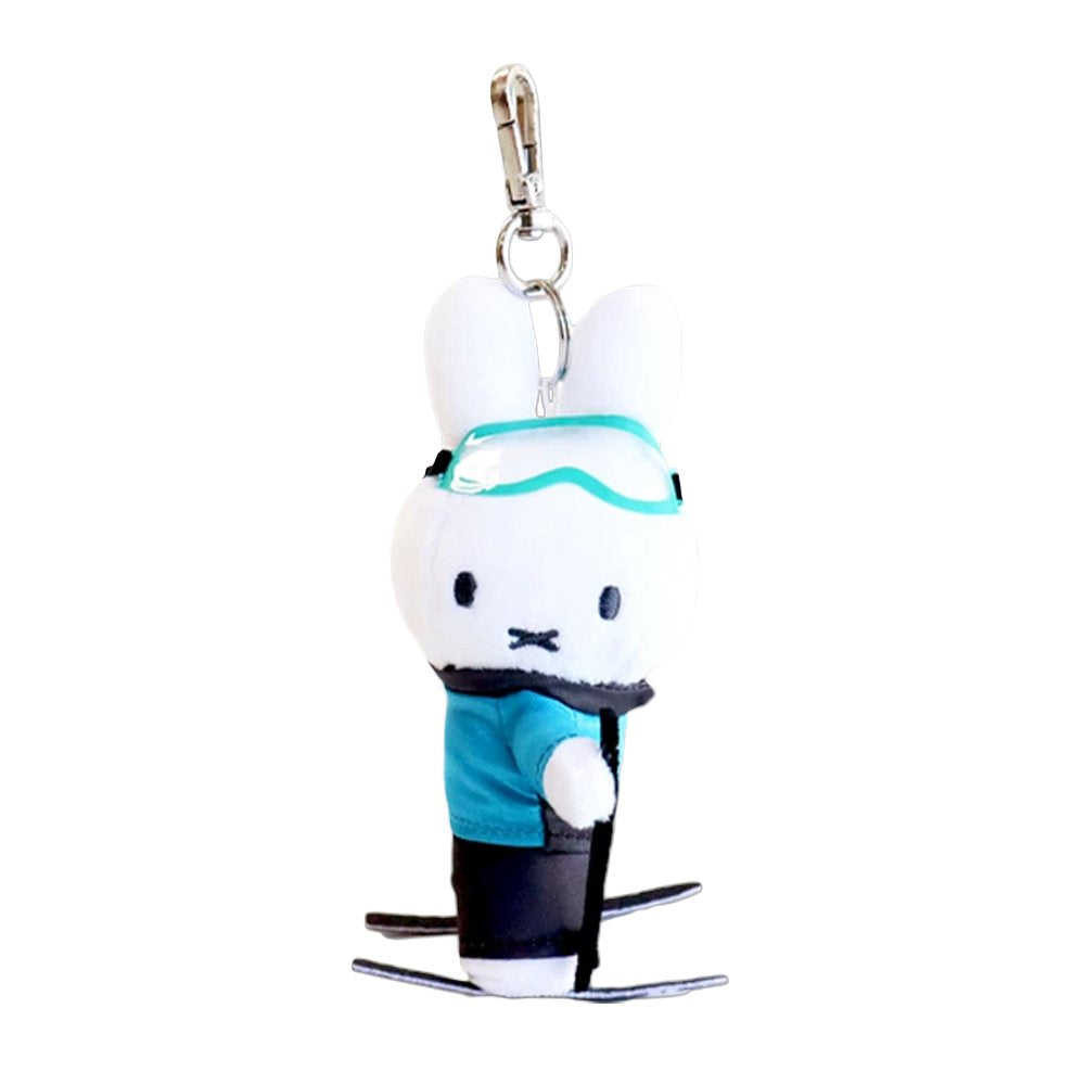 Miffy Winter Sports Skiing Mascot Plush Clip-on Keychain – Hello