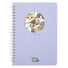 Officially licensed Mofusand spiral notebooks with die-cut peek-a-boo window covers displaying adorable kitten art