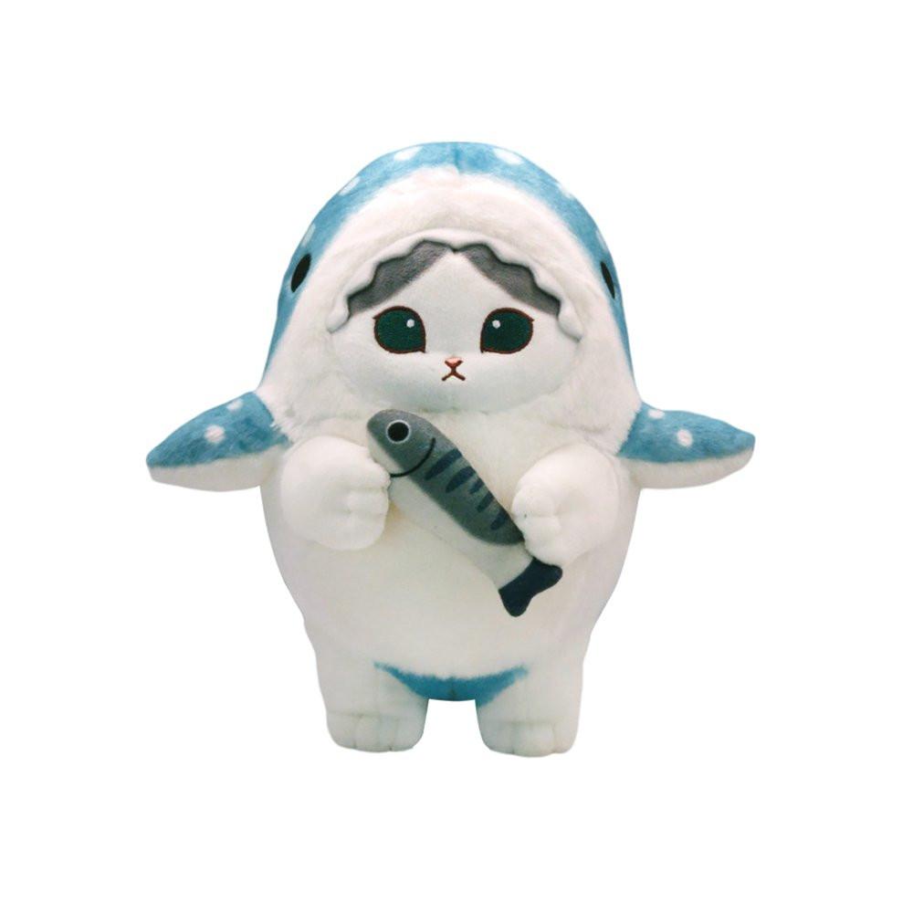 ぬいぐるみ・マスコット Mofusand Surfing Plush Mofusand Shark Meow Plush :Blue Cat – Hello Discount Store
