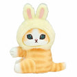 Officially licensed Mofusand cat plush in bunny rabbit costume