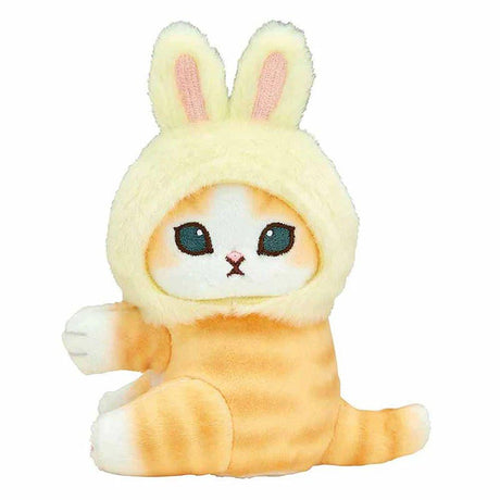 Officially licensed Mofusand cat plush in bunny rabbit costume