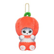 A delightful officially licensed collection of Mofusand vegetable cat plushies featuring kittens dressed in vibrant costumes like eggplant, radish, tomato, pumpkin, broccoli, and cauliflower