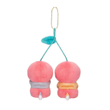 Colorful Mofusand cats plush keychain dressed as fruits and vegetables