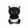 Officially licensed Mofusand black cat dressed as a classic maid plush stuffed animal 