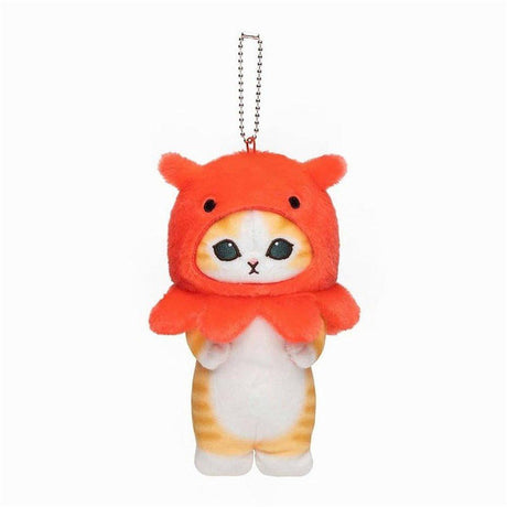 Officially licensed Mofusand cat wearing a cute octopus head costume